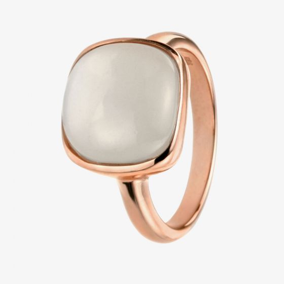 Rose Gold-Plated White Moonstone Ring R3455N