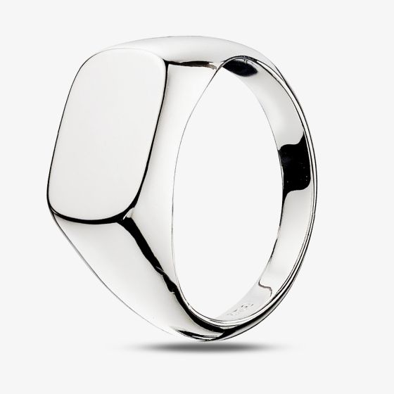 Sterling Silver Plain Oblong Signet Ring R3367