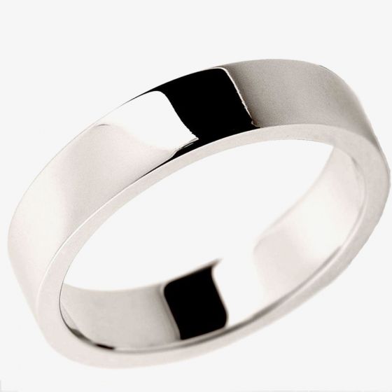 Sterling Silver Mens 5mm Flat Band R634
