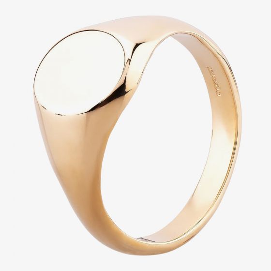 9ct Yellow Gold 11x9mm Oval Signet Ring YAL577H