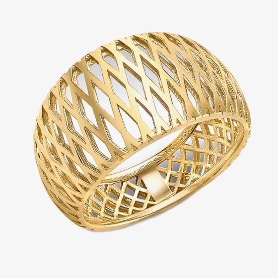  9ct Yellow Gold Open Work Lattice Ring 1.83.5960