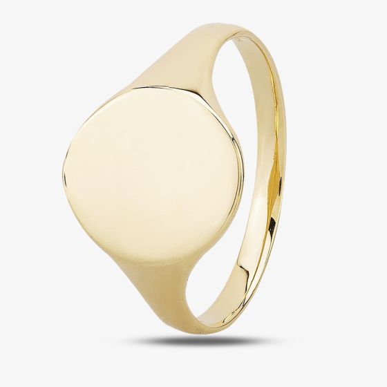 9ct Yellow Gold Plain Signet Ring G360