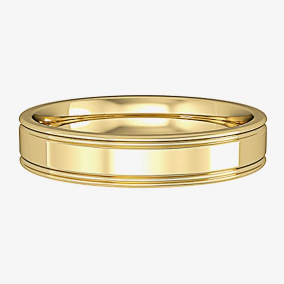 9ct 4mm 2 Line Flat Court ST-R441D