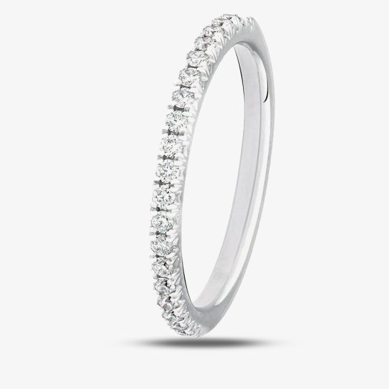 Platinum Diamond Half-Eternity Wedding Ring FPF-190-050-025-PT 