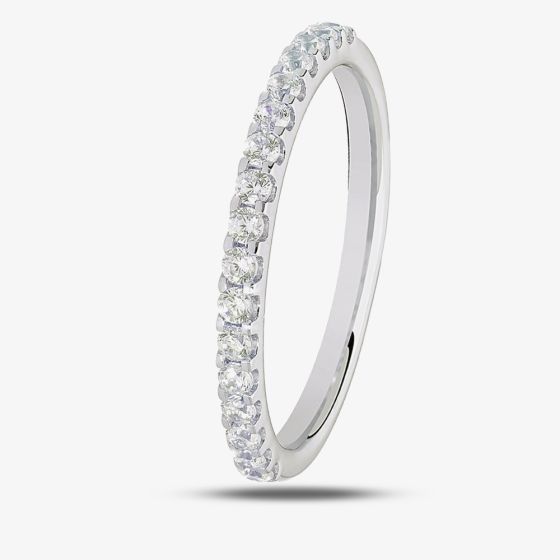 Platinum Diamond Half-Eternity Wedding Ring RMW-170-050-033-PT