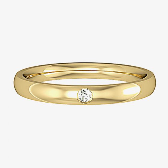 9ct 2.5mm 1 Diamond Court Wedding ST-R43BVA