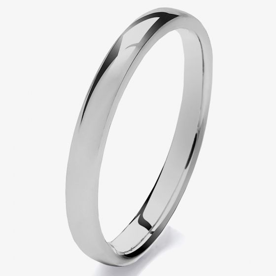 Platinum 2.5mm Court Wedding Ring 2.5LMC-PT