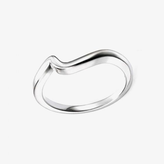 Mastercut Wave 18ct White Gold Dipped Twist Wedding Ring C8RG011W