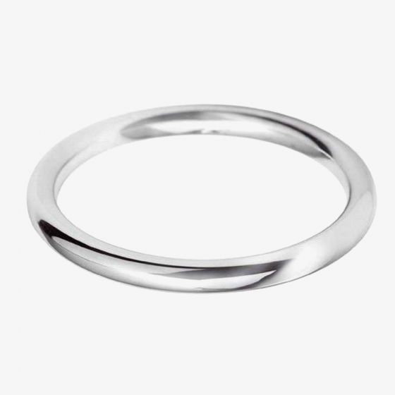 Platinum 2.0mm Court Wedding Ring BC2.0PlaT 