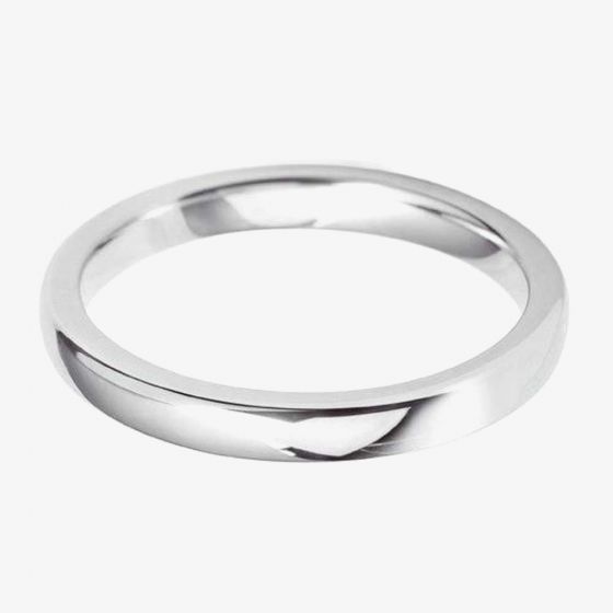 Platinum 3mm Court Wedding Ring BC3.0PlaT