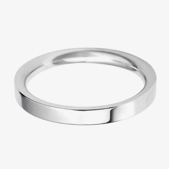 Platinum 2.5mm Flat Court Wedding Ring BFC2.5PlaT