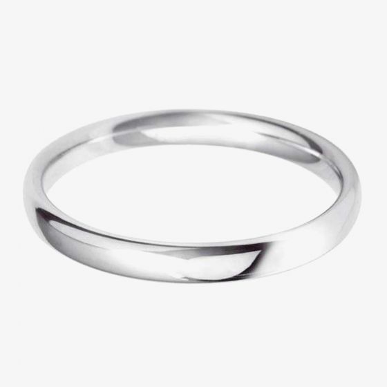 9ct White Gold 2.5mm Light Court Wedding Ring BLC2.5 9W