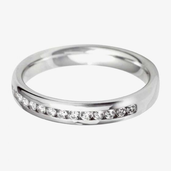Platinum 2.5mm Channel Set Diamond Court Wedding Ring WGH5/2.5R125PlaT HSI