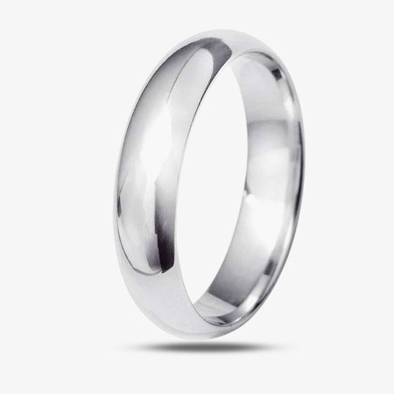 Platinum 6.0mm D-Shape Wedding Ring BD6.0PLAT