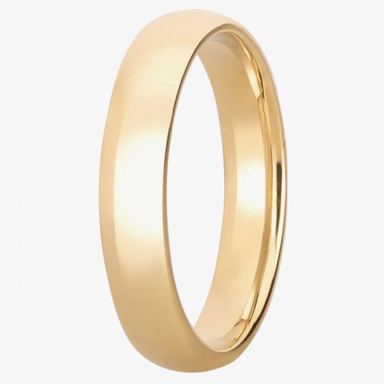 9ct Yellow Gold 4mm Court Wedding Ring BC4.0 9Y