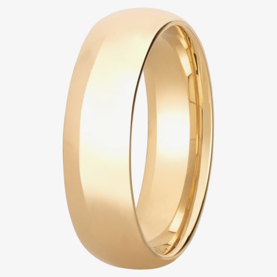 9ct Yellow Gold 6mm Court Wedding Ring BC6.0 9Y