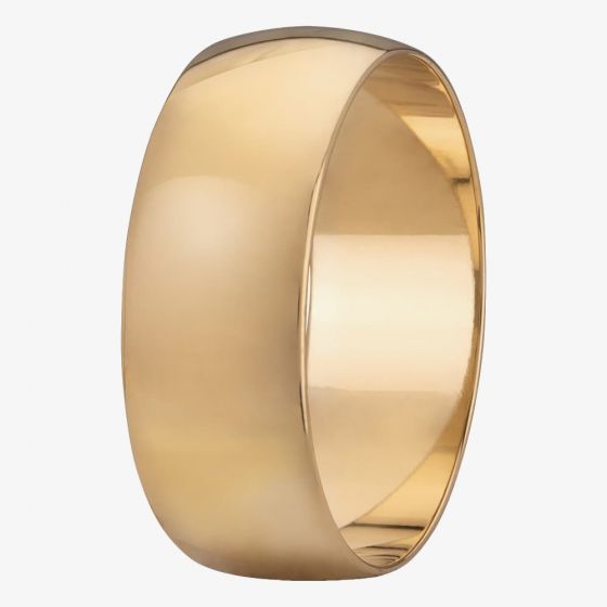 9ct Yellow Gold Lightweight 7mm D-shape Wedding Ring TADU07V