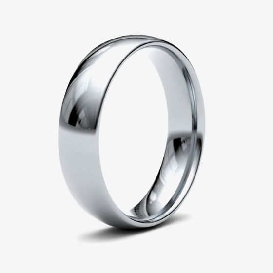 Sterling Silver 5mm Traditional Court Ring 5GLC-ARG-5.00MM V