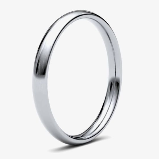 Platinum 2.5mm Medium Court Wedding Ring 2.5LMC-PT