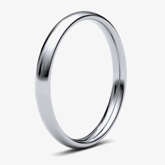 Platinum 2.5mm Soft Court Wedding Ring 2.5LMS-PT