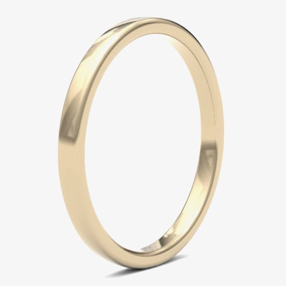 18ct Yellow Gold 2.0mm Soft Court Wedding Ring 2LMS-18Y
