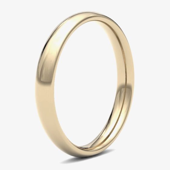 9ct Yellow Gold 3.0mm Medium Court Wedding Ring 3LMC-9Y
