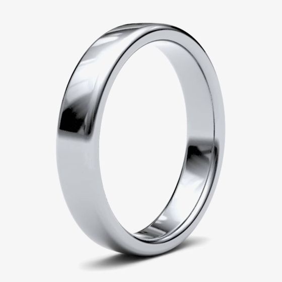 Platinum 4.0mm Soft Court Wedding Ring 4GMS-PT