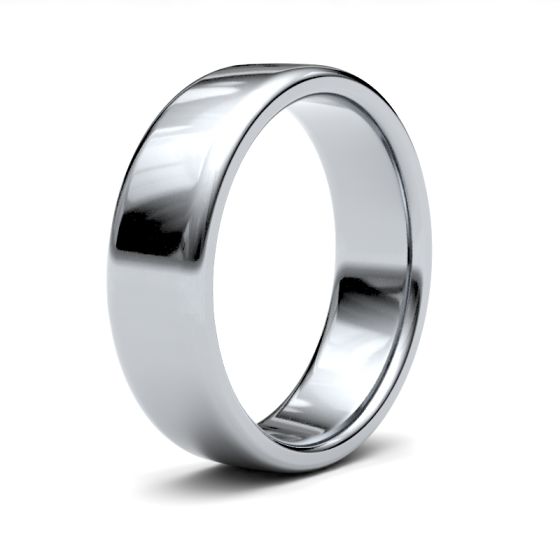 Platinum 6.0mm Soft Court Wedding Ring 6GMS-PT
