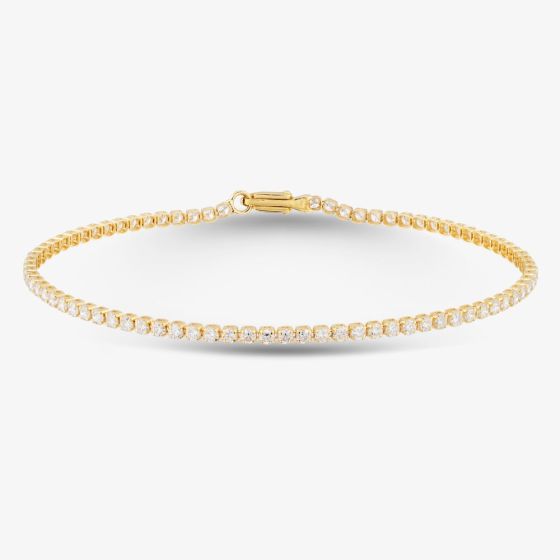 14ct Yellow Gold Lab Grown 2.04ct Diamond Tennis Bracelet 71SL3-H002
