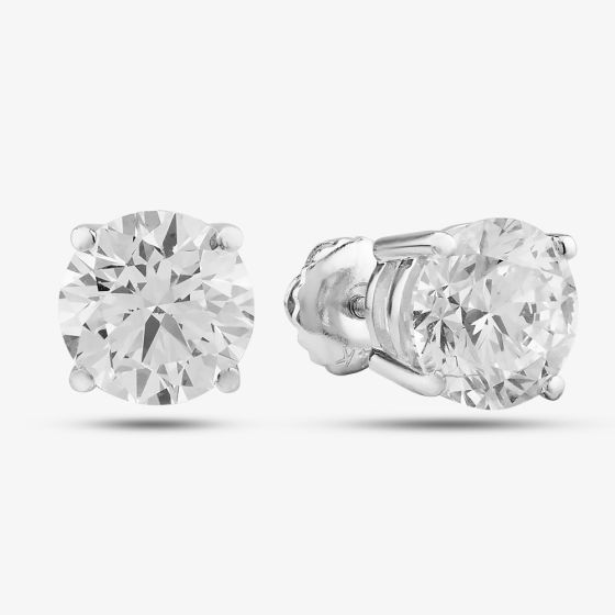 14ct White Gold Certificated Lab Grown 3.00ct Diamond Stud Earrings TH0583001