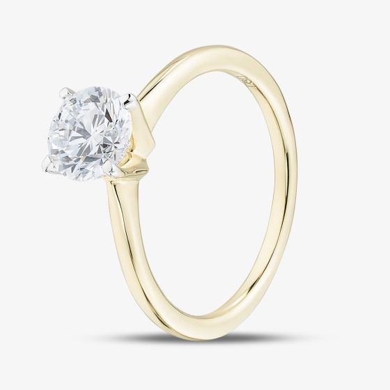 9ct Yellow Gold 1.00ct Brilliant Cut Lab Grown Diamond Solitaire Ring LGR21614-100