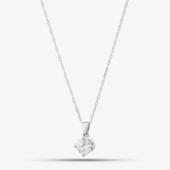 9ct White Gold Lab Grown 0.50ct Brilliant Cut Diamond Necklace LGP3119-50AN (WG)