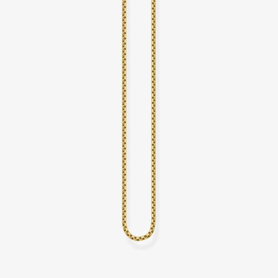 THOMAS SABO Venezia 18ct Gold Plated Box Chain KE1106-413-12