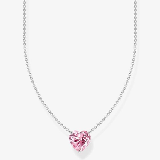 THOMAS SABO Pink Heart Cubic Zirconia Necklace KE2211-051-9-L45V