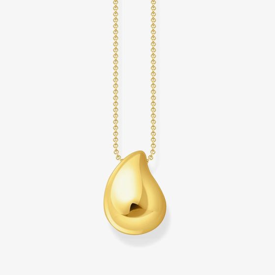 THOMAS SABO Gold Plated Organic Drop Pendant Necklace KE2281-413-39-L50V