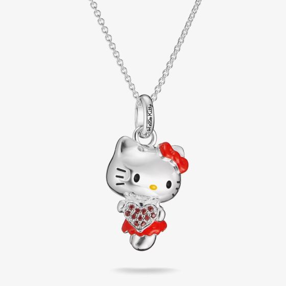 THOMAS SABO Hello Kitty Red Heart Cubic Zirconia Charm Necklace KE2390-M06-10-L50V