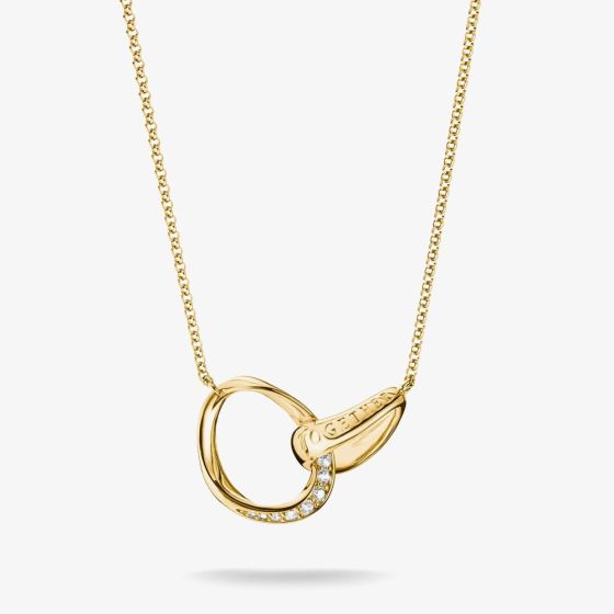 THOMAS SABO Together 18ct Yellow Gold Plated Cubic Zirconia Intertwined Pendant KE2378-M01-14-L45V