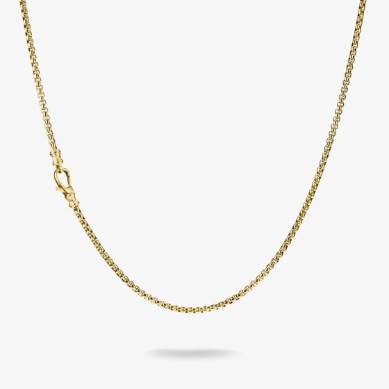 THOMAS SABO Rebel Steel Yellow Gold Tone 2.7mm Box Chain KE2400-S02-39-L55