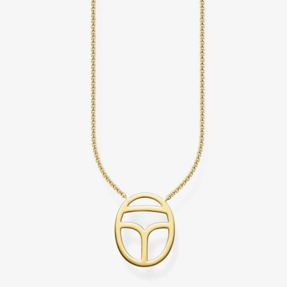 THOMAS SABO Gold Plated Scarab Symbol Necklace KE1522-413-12-L45V