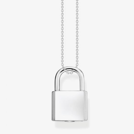 THOMAS SABO Silver Plain Padlock Necklace KE2130-001-21-L45V