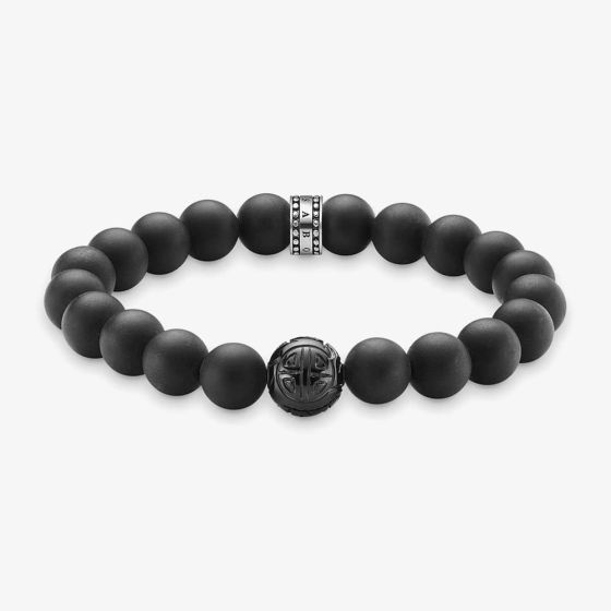 THOMAS SABO Matte Obsidian Bracelet A1085-023-11