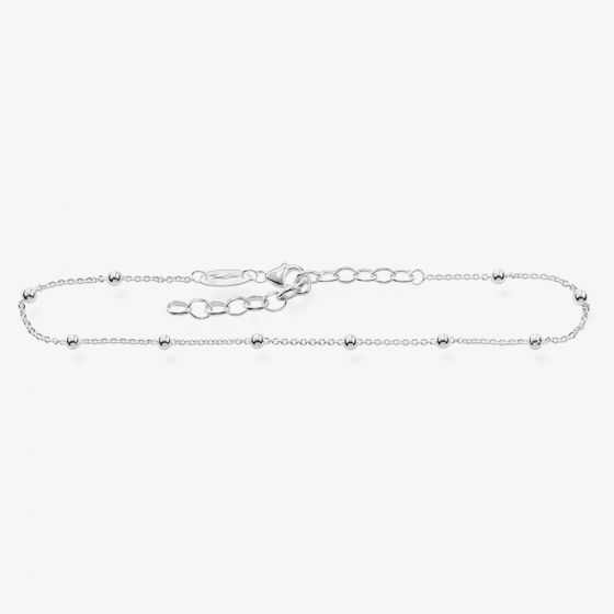 THOMAS SABO Silver 10 Ball Chain Anklet AK0002-001-12-L