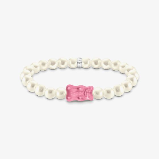 THOMAS SABO Haribo Freshwater Pearl Pink Gummy Bear Bracelet A2154-082-9