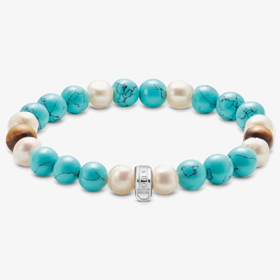 THOMAS SABO Silver Beads Colourful Stones Bracelet X0293-951-7
