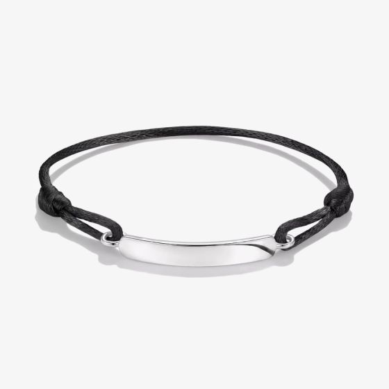 THOMAS SABO Together Black Textile Engravable ID Bracelet A2238-001-11