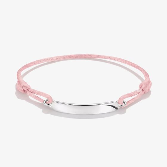 THOMAS SABO Together Pink Textile Engravable ID Bracelet A2238-001-9