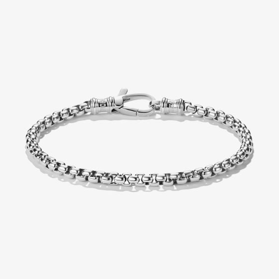 THOMAS SABO Rebel Steel 4.0mm Box Chain Bracelet A2250-S01-53
