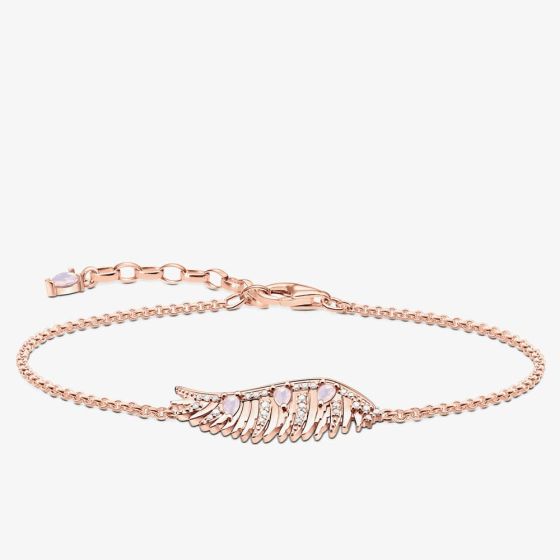 THOMAS SABO Rose Gold Pink Pheonix Wing Bracelet A2070-323-9-L19V