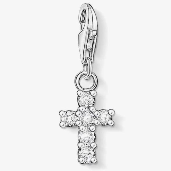 THOMAS SABO Silver Cubic Zirconia Set Cross Charm 0054-051-14