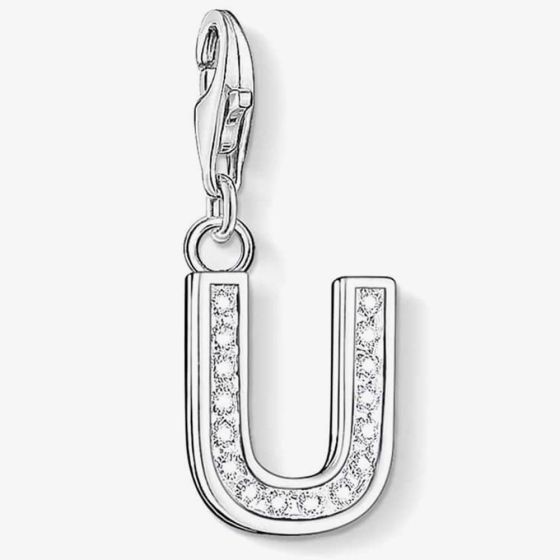 THOMAS SABO Silver Cubic Zirconia Letter U Charm 0243-051-14